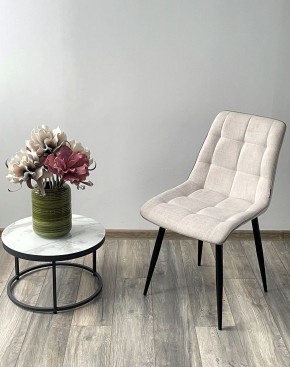 Стул CHIC HE622-01/ HE622-05 топленое молоко, ткань/ черный каркас М-City в Златоусте - zlatoust.mebel24.online | фото 3