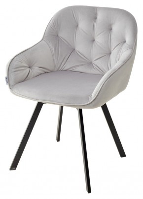 Стул GALE 360 град. поворот. BLUVEL-03 LIGHT GREY, велюр/ черный каркас, М-City в Златоусте - zlatoust.mebel24.online | фото 1