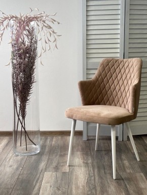 Стул HERMAN 360 град. БЕЖЕВЫЙ #5, велюр / белый каркас М-City в Златоусте - zlatoust.mebel24.online | фото 2