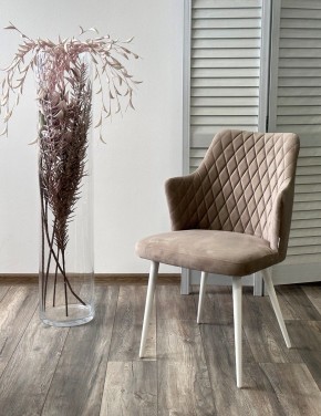 Стул HERMAN 360 град. ЛАТТЕ #25, велюр / белый каркас М-City в Златоусте - zlatoust.mebel24.online | фото 2