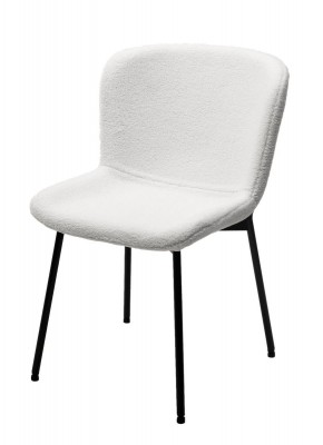 Стул RIYA UF992-01 Белый, teddy / черный каркас М-City в Златоусте - zlatoust.mebel24.online | фото 1