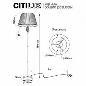 Торшер Citilux Вена CL402920 в Златоусте - zlatoust.mebel24.online | фото 5