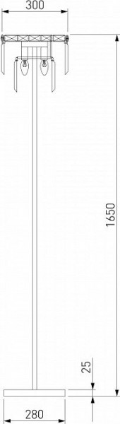 Торшер Eurosvet Elegante 01137/3 хром/прозрачный хрусталь Strotskis в Златоусте - zlatoust.mebel24.online | фото 2