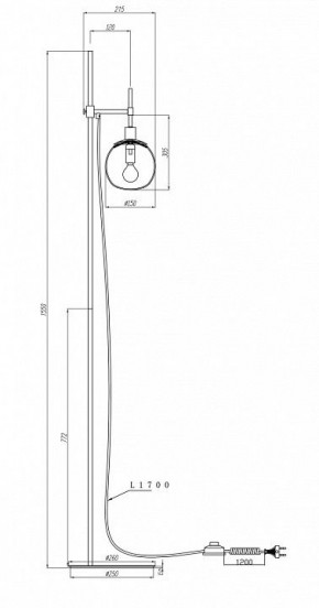 Торшер Maytoni Erich MOD221-FL-01-G в Златоусте - zlatoust.mebel24.online | фото 5