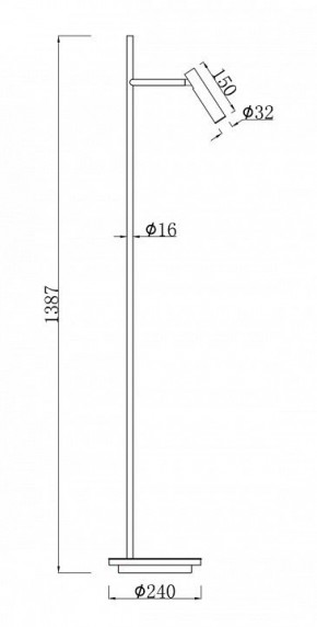Торшер Maytoni Estudo Z010FL-L8W3K в Златоусте - zlatoust.mebel24.online | фото 2
