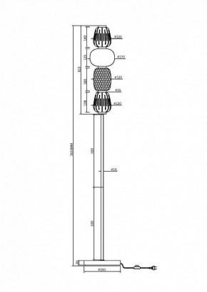 Торшер Maytoni Pattern MOD267FL-L32CH3K в Златоусте - zlatoust.mebel24.online | фото 2