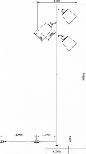 Торшер Moderli Floor V3050-3F в Златоусте - zlatoust.mebel24.online | фото 3