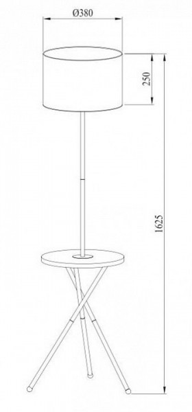 Торшер с полкой Arte Lamp Combo A2070PN-1BK в Златоусте - zlatoust.mebel24.online | фото 2