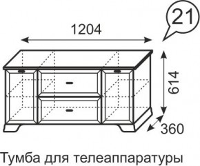 Тумба для телеаппаратуры Венеция 21 бодега в Златоусте - zlatoust.mebel24.online | фото 3