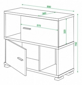 Тумба комбинированная Домино СБ-30/2 в Златоусте - zlatoust.mebel24.online | фото 3