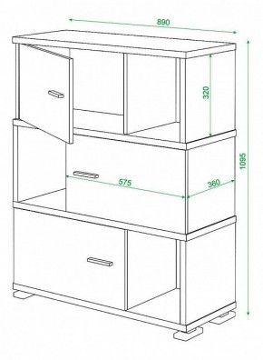 Тумба комбинированная Домино СБ-30/3 в Златоусте - zlatoust.mebel24.online | фото 3