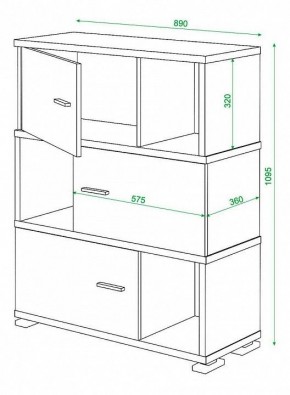 Тумба комбинированная Домино СБ-30/3 в Златоусте - zlatoust.mebel24.online | фото 2