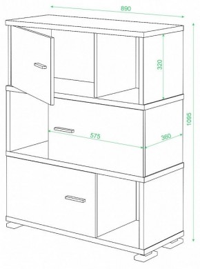 Тумба комбинированная Домино СБ-30/3 в Златоусте - zlatoust.mebel24.online | фото 2