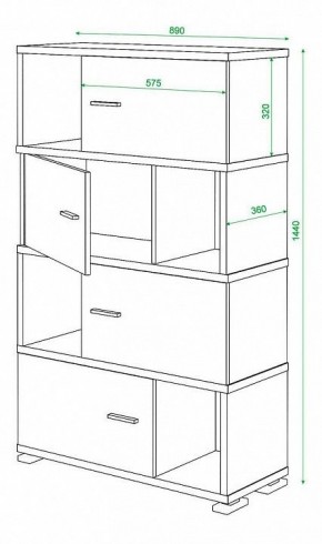 Тумба комбинированная Домино СБ-30/4 в Златоусте - zlatoust.mebel24.online | фото 3