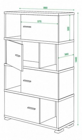 Тумба комбинированная Домино СБ-30/4 в Златоусте - zlatoust.mebel24.online | фото 3