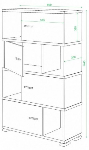 Тумба комбинированная Домино СБ-30/4 в Златоусте - zlatoust.mebel24.online | фото 3