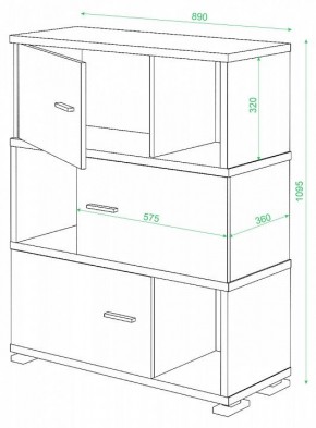 Тумба комбинированная СБ-30/3 в Златоусте - zlatoust.mebel24.online | фото 2