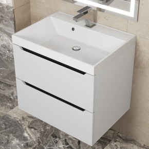 Тумба под раковину Uperwood Tanos 60 см, подвесная, белая/графит в Златоусте - zlatoust.mebel24.online | фото 10