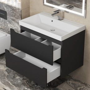 Тумба под раковину Uperwood Tanos 70 см, подвесная, черная матовая в Златоусте - zlatoust.mebel24.online | фото 2