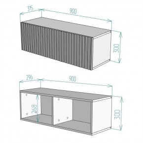 Тумба подвесная под ТВ LINES MTV4-MA 1150 Темно-серый (Графит-M 10.1.25) в Златоусте - zlatoust.mebel24.online | фото 4