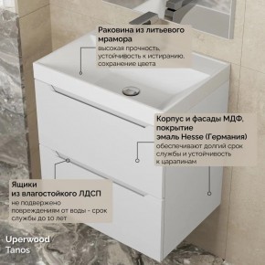 Тумба с раковиной Uperwood Tanos 50 см, подвесная, белая матовая в Златоусте - zlatoust.mebel24.online | фото 6