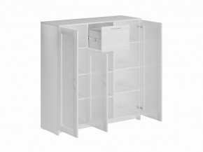Тумба СИРИУС трехдверная с одним ящиком, цвет белый в Златоусте - zlatoust.mebel24.online | фото 2
