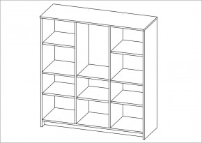 Тумба СИРИУС трехдверная с одним ящиком, цвет белый в Златоусте - zlatoust.mebel24.online | фото 3