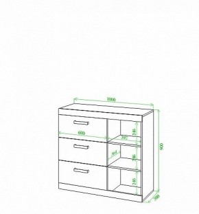 Тумба Toivo Км100 в Златоусте - zlatoust.mebel24.online | фото 2