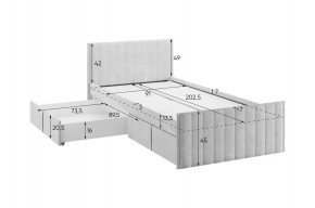 ТВИКС Кровать с ящиками 900 в Златоусте - zlatoust.mebel24.online | фото 3