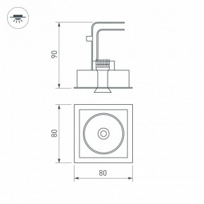 Встраиваемый светильник Arlight CL-SIMPLE-S80x80-9W Day4000 (BK, 45 deg) 026875 в Златоусте - zlatoust.mebel24.online | фото 9
